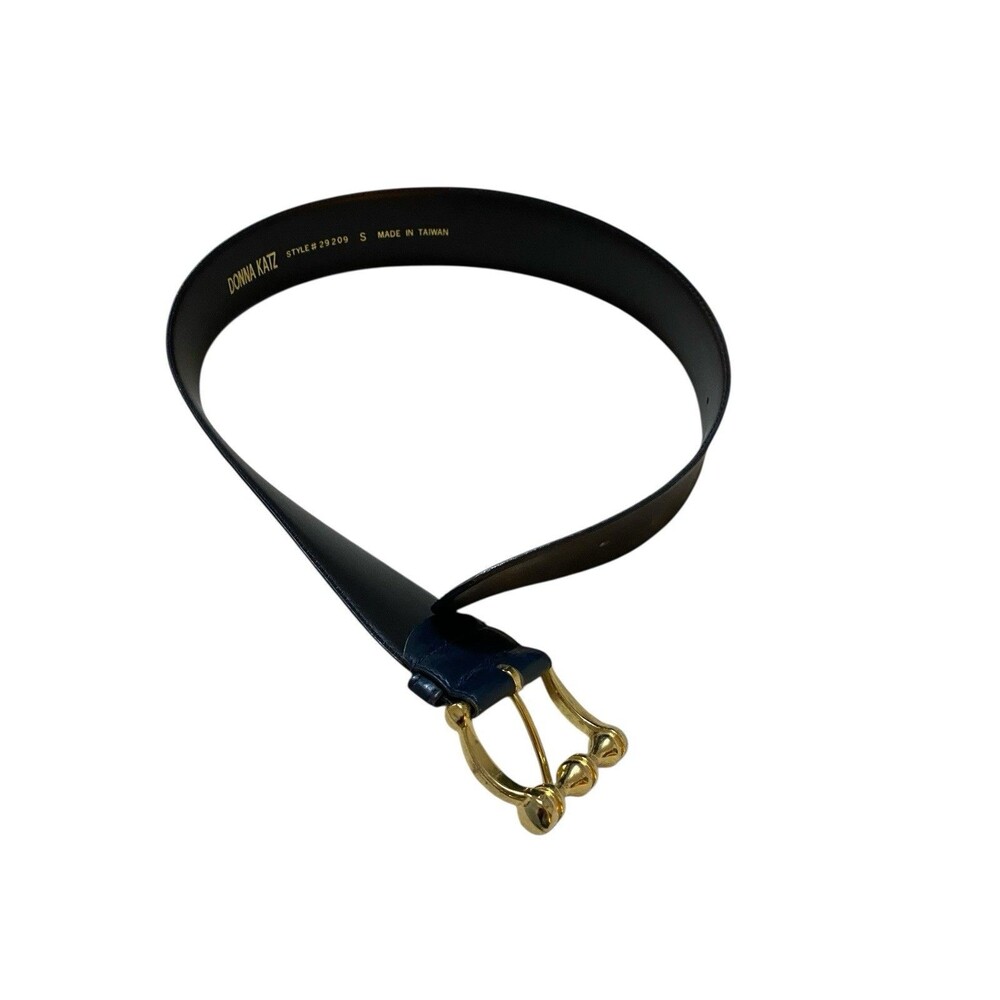 Donna Katz Wide Belt Size S Navy Blue Vintage